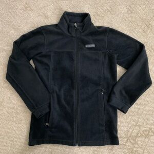 Columbia light jacket teens L 14-16 Black Jacket KIDs layer warm zipper pockets